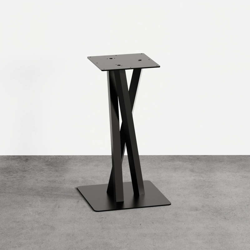 Table leg removable restaurant bistro, height 71 cm - Black fine texture Table leg removable restaurant bistro, height 71 cm - Black fine texture