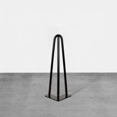 Hairpin leg - Pied de table en épingle renforcé de hauteurs 40 cm pour table basse - Acier rond - Noir fine texture