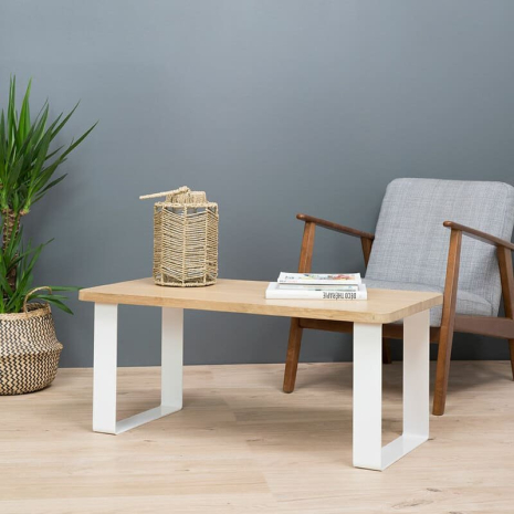 Pied de table carré en acier fin pour table basse, banc 40 × 40 cm - Noir fine texture