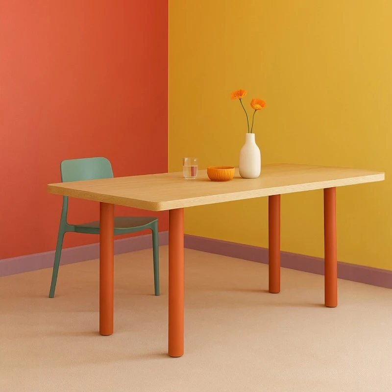 Le Loyal Rond Sur Mesure - Pied de table rond droit - Acier tube cylindrique 8 cm - Finition RAL Sur mesure à la demande