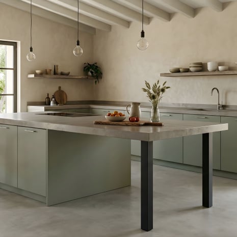 Le Loyal Carré Sur Mesure - Pied de table carré droit - Tube d'acier carré 6×6 cm - Jaune