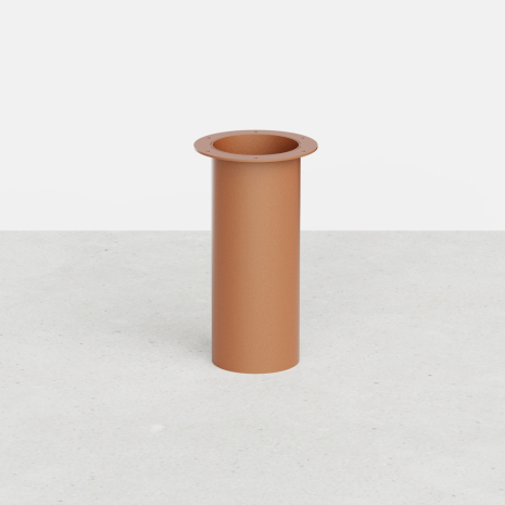 Cilindrische salontafel in staal - diameter 16 cm, hoogte 40 cm - Verkoperd