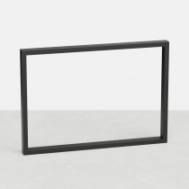 Pied de table rectangulaire en tubes d'acier à configurer en hauteur, largeur de 20 à 120 cm - Noir mat