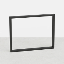 Pied de table rectangulaire en tubes d'acier à configurer en hauteur, largeur de 20 à 120 cm - Noir mat