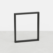 Pied de table rectangulaire en tubes d'acier à configurer en hauteur, largeur de 20 à 120 cm - Noir mat
