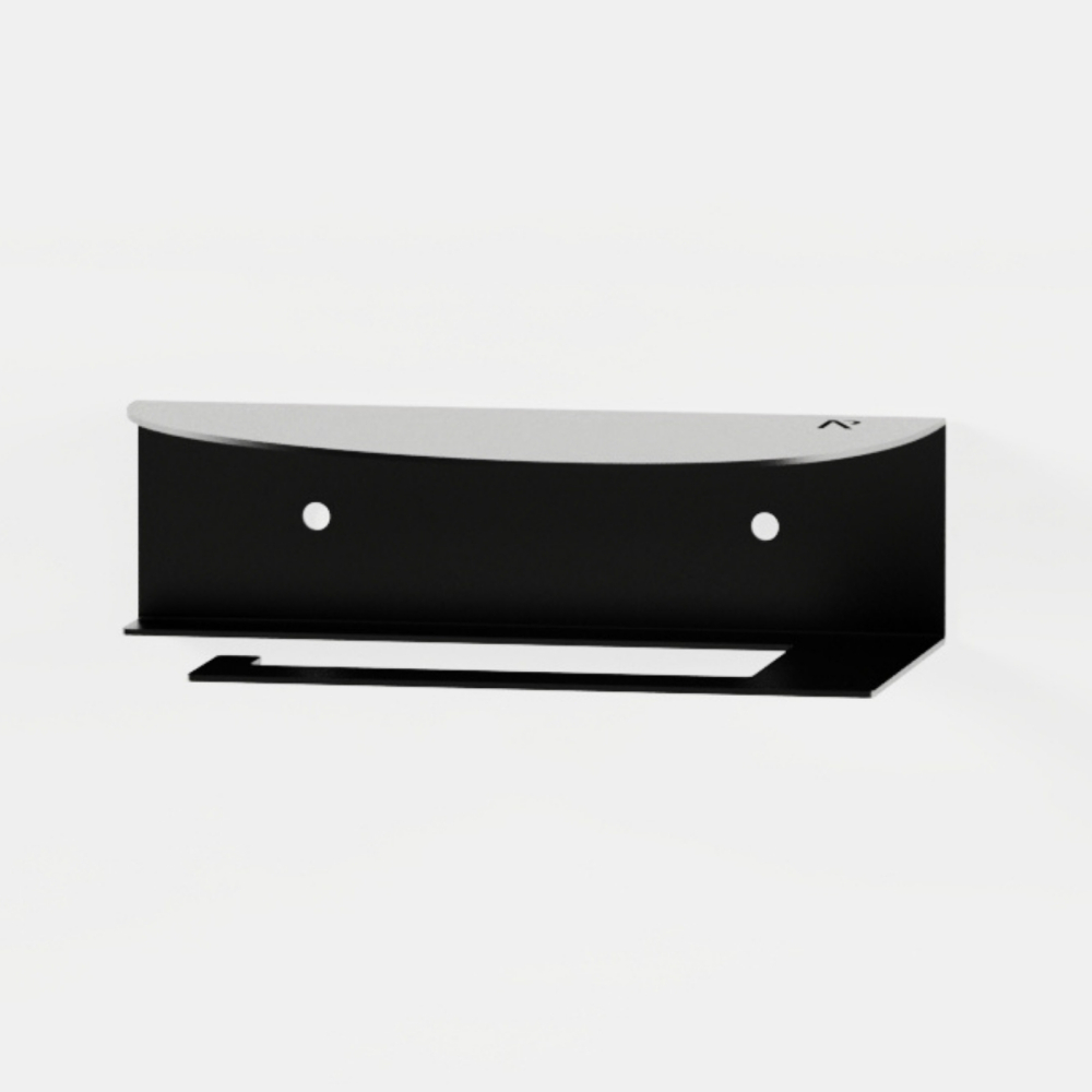 Porte rouleau WC dérouleur de papier toilette, 18 × 10 cm - Noir