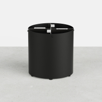 Cylindrical, column-style steel coffee table leg, 40×40 cm - Matte Black