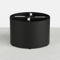 Cylindrical, column-style steel coffee table base, 40×60 cm - Matte Black