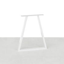 Pied de table en trapèze de hauteur 71 cm pour table à manger, bureau - Blanc brillant