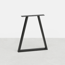 Pied de table en trapèze de hauteur 71 cm pour table à manger, bureau - Noir fine texture