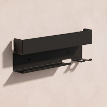 Wandaufbewahrung für den Dyson Airwrap aus pulverbeschichtetem verzinktem Stahl, 38 × 6,3 × 13,5 cm, zum Anschrauben – Mattschwa