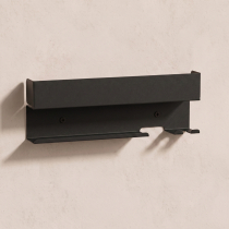 Wandaufbewahrung für den Dyson Airwrap aus pulverbeschichtetem verzinktem Stahl, 38 × 6,3 × 13,5 cm, zum Anschrauben – Mattschwa