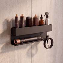 Le Pratique                                                                                                                                                                                                            Wandaufbewahrung für den Dyson Airwrap, Multi-Styler-Halterung aus pulverbeschichtetem Stahl mit Kabelaufwicklung