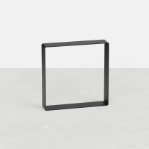 Pied de table carré en acier fin pour table basse, banc 40 × 40 cm - Noir mat