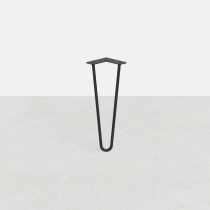 Pied de table en épingle 2 tiges, sur mesure : hauteur de 16 à 115 cm - Hairpin leg - Pied droit 90° - Noir mat