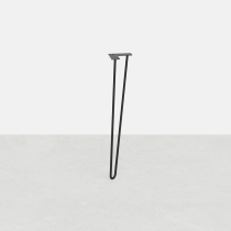 Hairpin, 2-spoke table leg, made-to-measure: height from 16 to 115 cm - Hairpin leg - Angled leg - Matte black