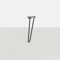 Hairpin, 2-spoke table leg, made-to-measure: height from 16 to 115 cm - Hairpin leg - Angled leg - Matte black
