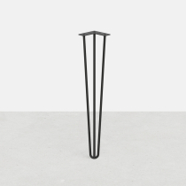 Hairpin, 3-prong table leg, made-to-measure: height from 16 to 115 cm - Hairpin leg - Matte black