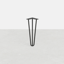 Hairpin, 3-prong table leg, made-to-measure: height from 16 to 115 cm - Hairpin leg - Matte black