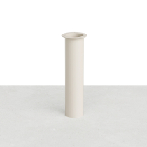 Straight, round, cylindrical table leg made of steel tubing, Ø 15.9 cm - Height 71 cm - Cream