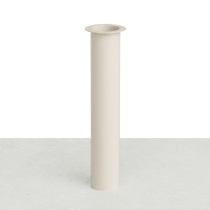 Rechte, ronde, cilindrische tafelpoot van stalen buis, Ø 15,9 cm – Hoogte 89 cm – Crème