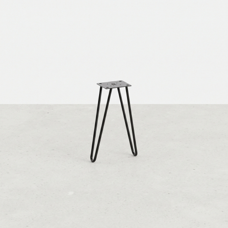 Haarspeld -poten voor een salontafel met 2 stangen, dubbele hairpin-poten, hoogte 40 cm - Matzwart