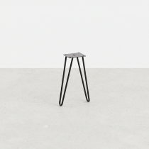 Pieds de table basse en épingle à 2 tiges, double hairpin leg, hauteur 40 cm - Noir mat