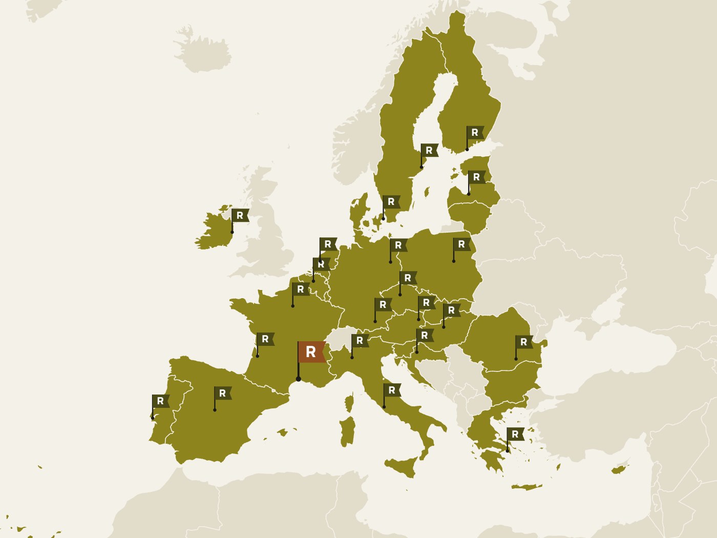 Ripaton liefert in die ganze Europäische Union