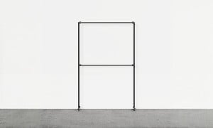 Portant à vêtements simple double tringle