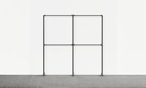 Double portant à vêtements double tringle