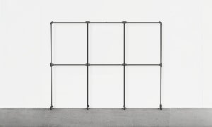 Triple portant à vêtements double tringle