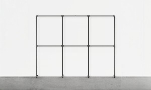 Triple clothes rack double rod