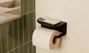 Wall-mounted toilet roll holder